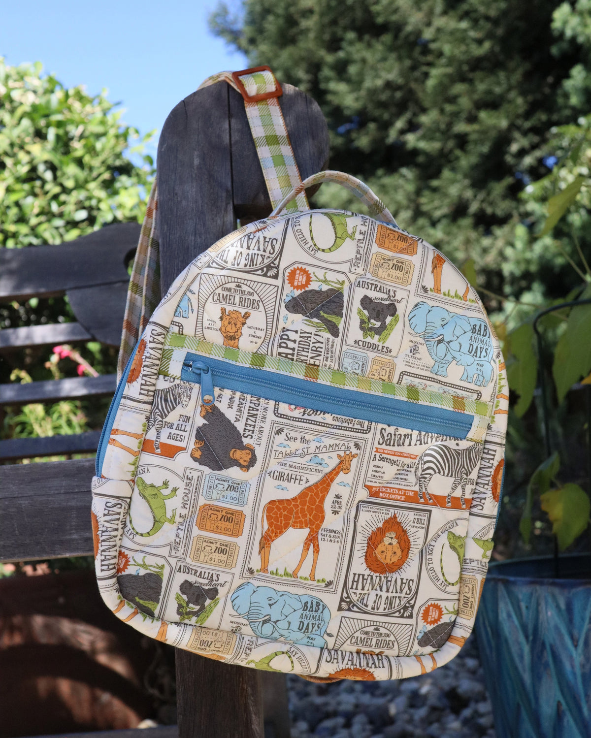 The Violet Backpack Kit in Animal Park Fun